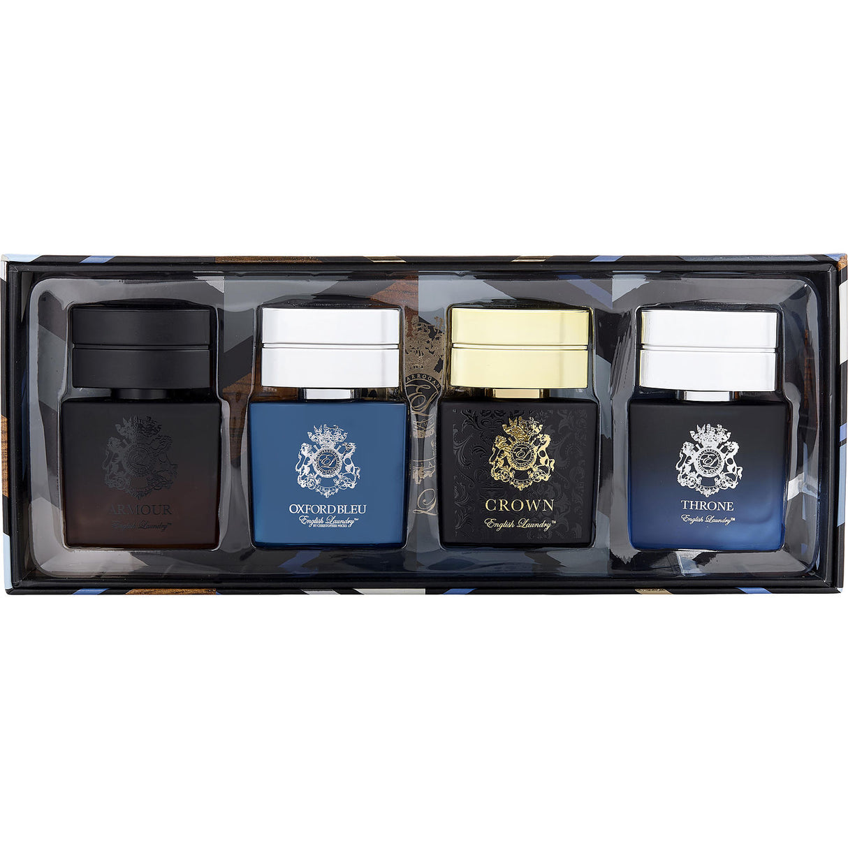 ENGLISH LAUNDRY VARIETY by English Laundry - 4 PIECE MENS VARIETY WITH ARMOUR & OXFORX BLEU & CROWN & THRONE AND ALL ARE EAU DE PARUM 0.68 OZ - Men