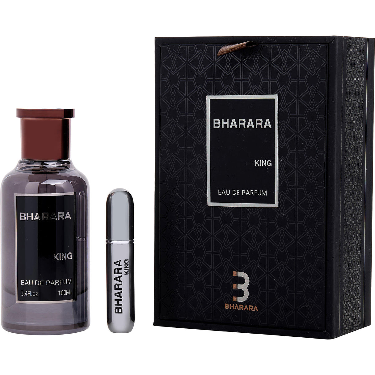 BHARARA KING by BHARARA - EAU DE PARFUM SPRAY 3.4 OZ + REFILLABLE TRAVEL SPRAY (EMPTY) - Men