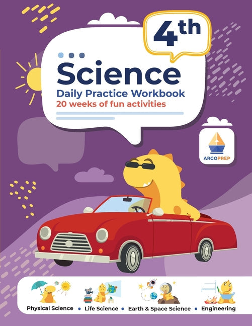 4th Grade Science: Daily Practice Workbook 20 Weeks of Fun Activities (Physical, Life, Earth and Space Science, Engineering Video Explana - Paperback by Books by splitShops