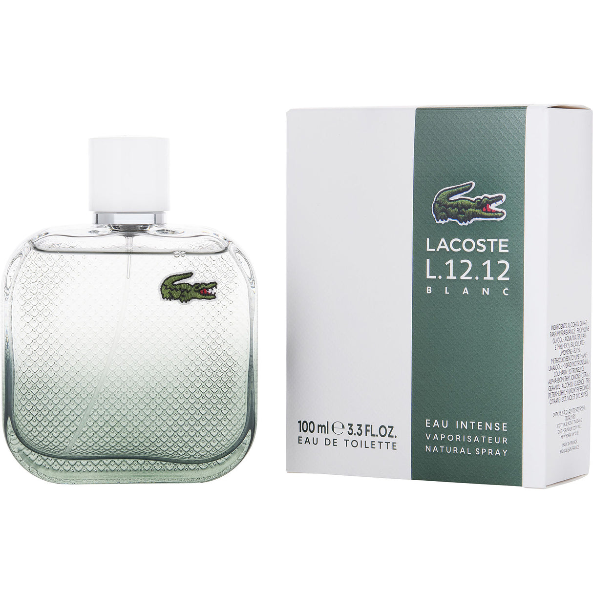 LACOSTE L.12.12 BLANC EAU INTENSE by Lacoste - EDT SPRAY 3.3 OZ - Men