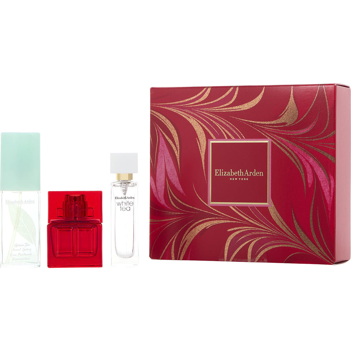 WOMENS VARIETY by Elizabeth Arden - 3 PIECE MINI VARIETY WITH WHITE TEA EDT SPRAY 0.33 OZ & RED DOOR EDT SPRAY 0.33 OZ & GREEN TEA SCENT SPRAY 0.5 OZ AND ALL ARE MINI'S - Women