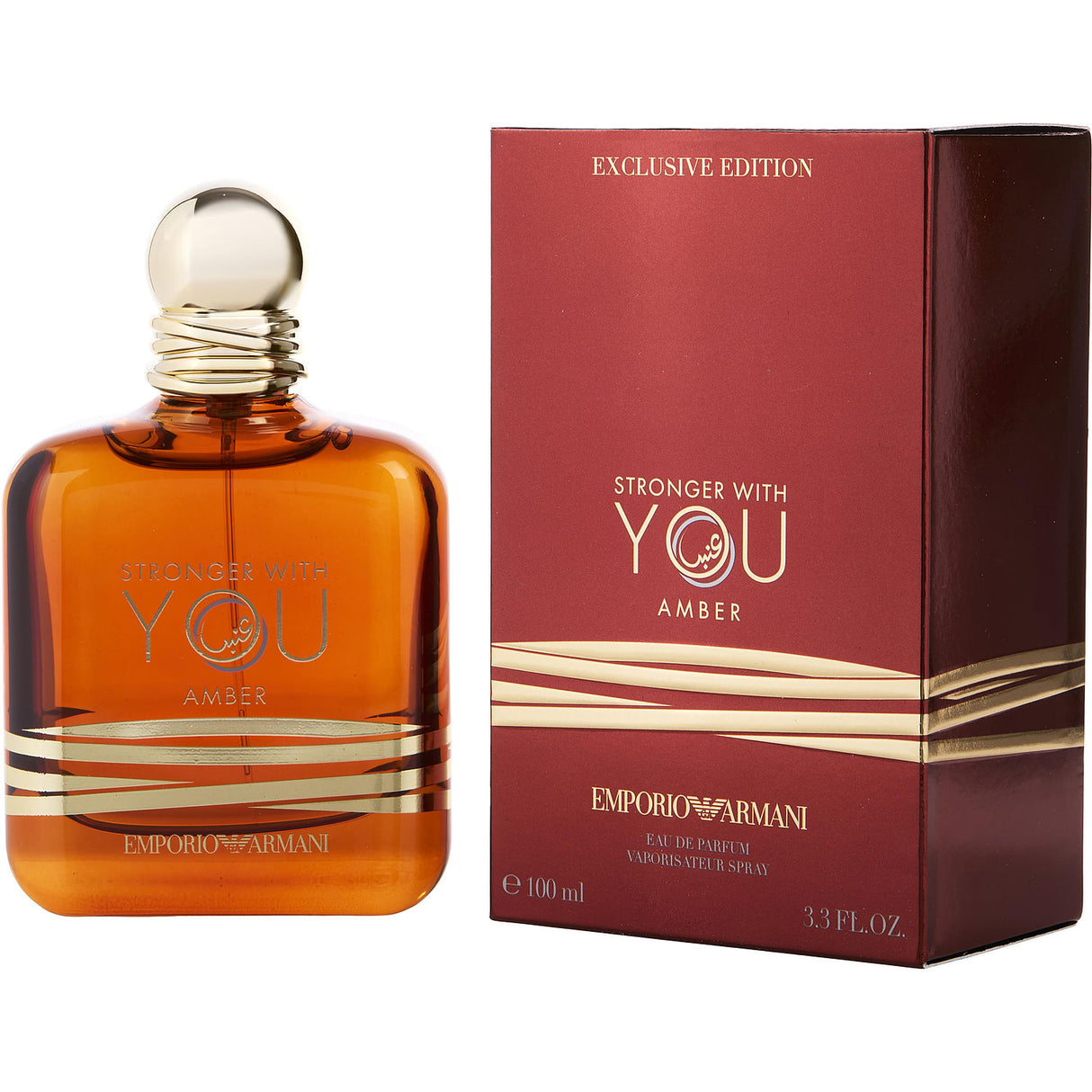 EMPORIO ARMANI STRONGER WITH YOU AMBER by Giorgio Armani - EAU DE PARFUM SPRAY 3.4 OZ - Unisex