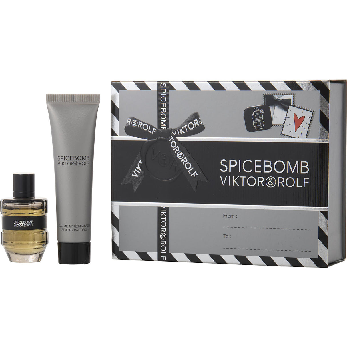 SPICEBOMB by Viktor & Rolf - EDT 0.24 OZ MINI & AFTERSHAVE BALM 0.5 OZ - Men