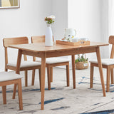 Natural Solid Oak Round Corner Dining Table by Blak Hom