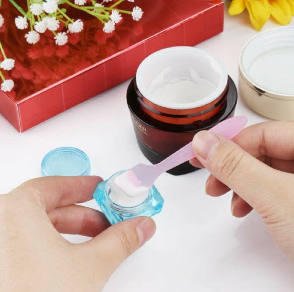 48 Pieces 5 Grams Cosmetic Empty Sample Small Containers Jar Makeup Lip Balm 5ml by Plugsus Home Furniture