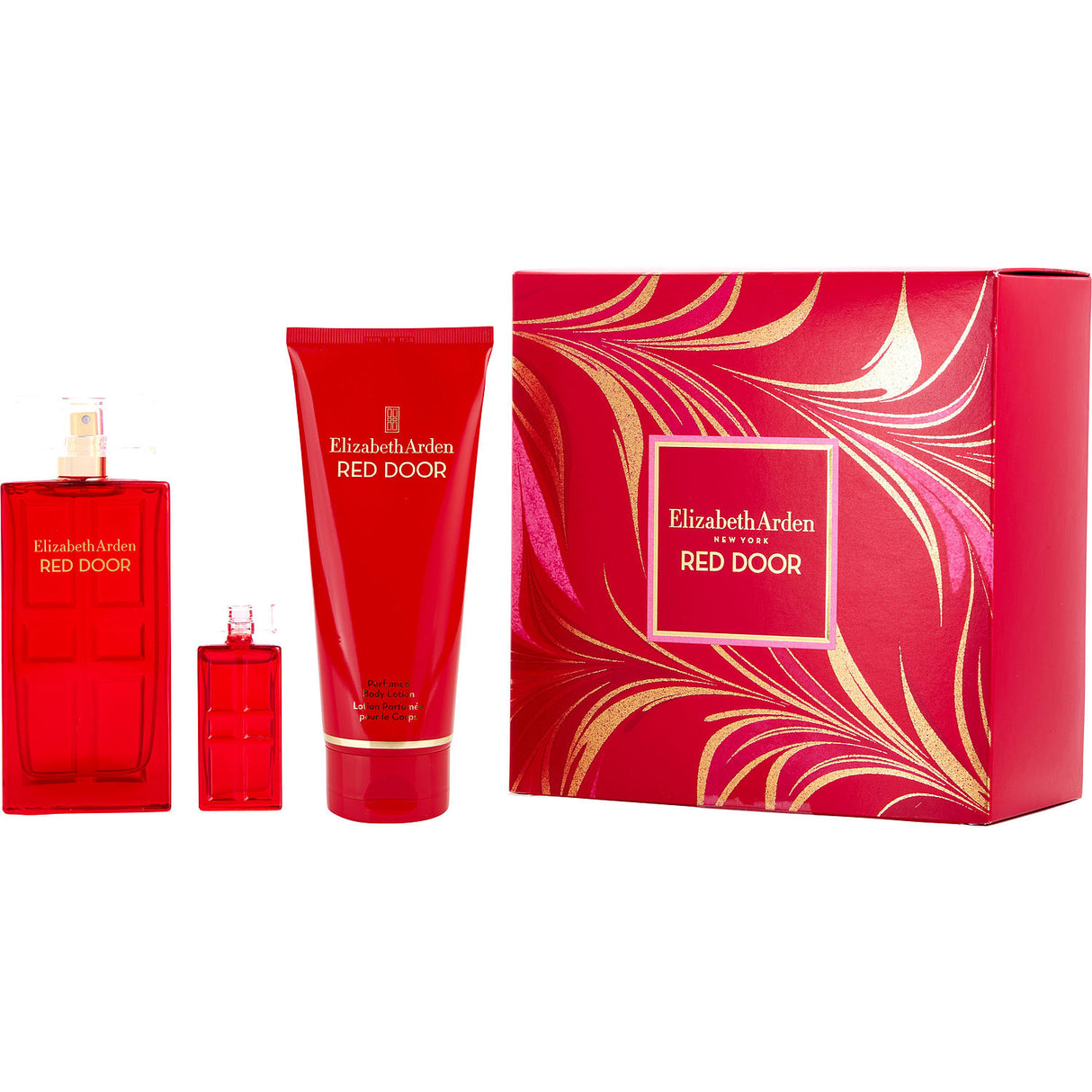 RED DOOR by Elizabeth Arden - EDT SPRAY 1.7 OZ & BODY LOTION 3.3 OZ & EAU DE PARFUM 0.16 OZ MINI - Women