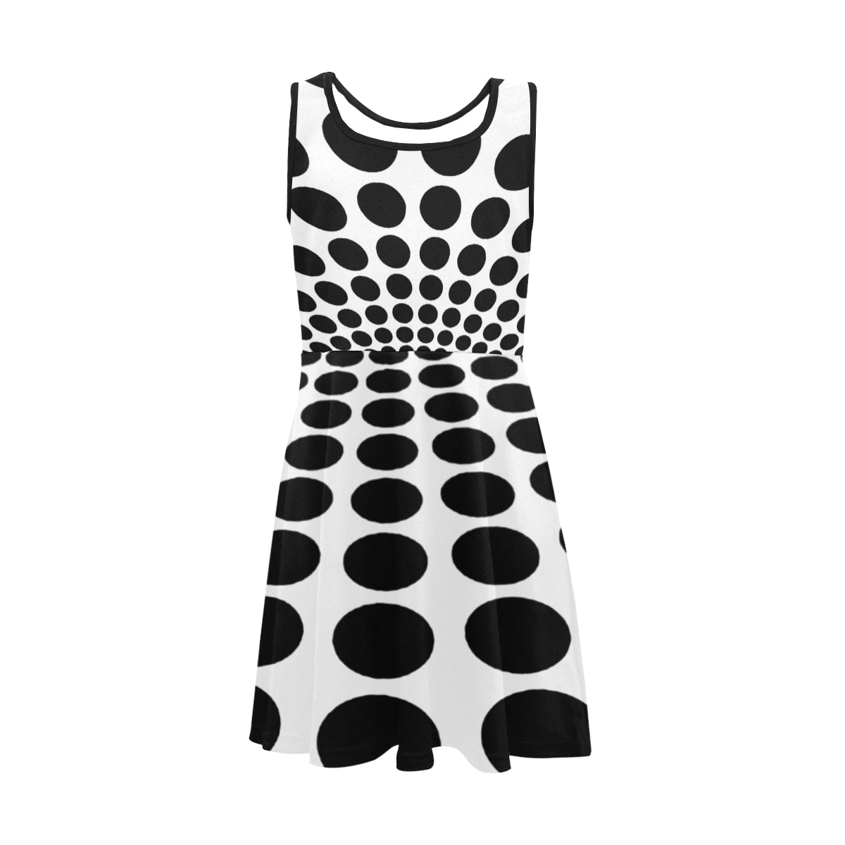 Black Dots, Skater Dress by Stardust