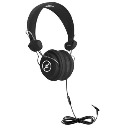 HamiltonBuhl Headset On Ear Favoritz with Mic Dura-Cord Black 3.5mm by Level Up Desks