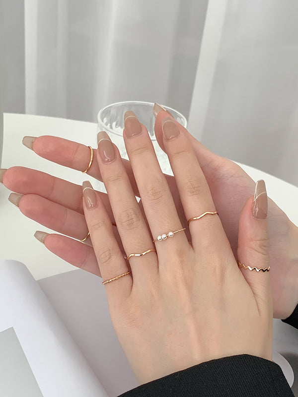 Simple Casual Chic Geometric Rings by migunica