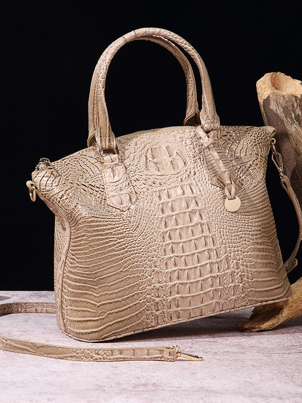 Alligator Print Pleated Split-Joint Bags Handbags by migunica