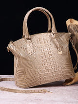 Alligator Print Pleated Split-Joint Bags Handbags by migunica