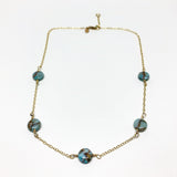 Turquoise Disc Choker Necklace by Jennifer Cervelli Jewelry