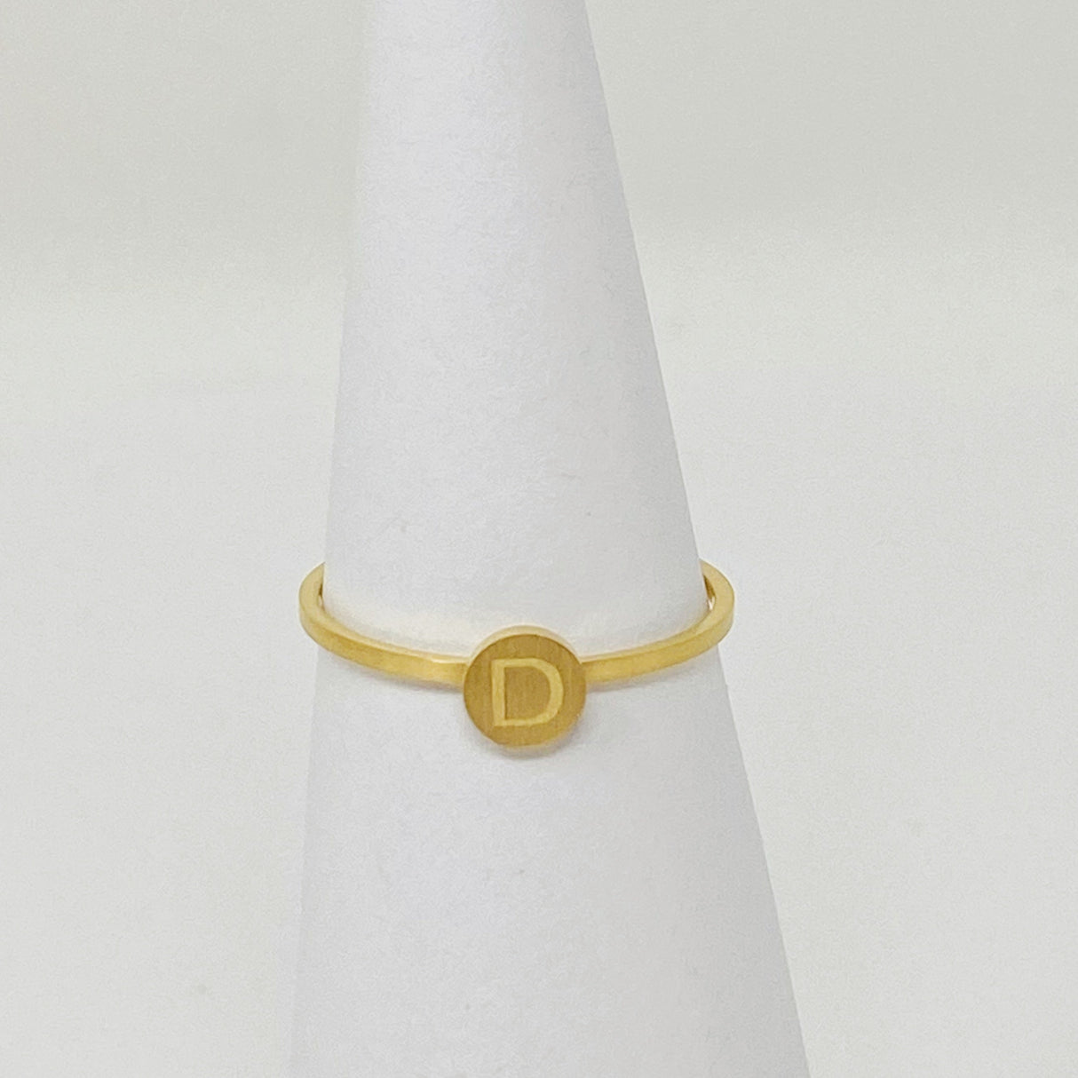 Tiny Initial Ring by Ellisonyoung.com