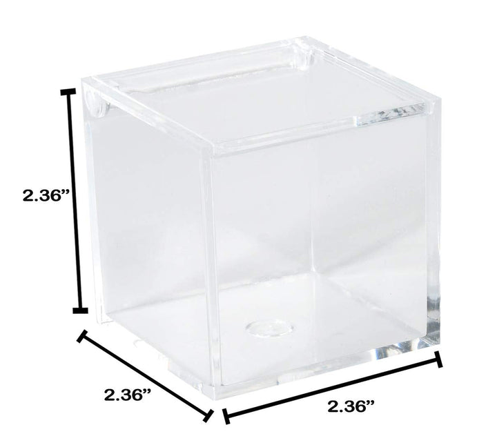 Clear Acrylic Boxes 12 Pack 2.36''X2.36''X2.36'' by Hammont