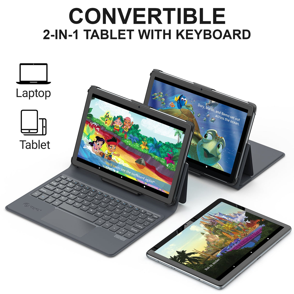 Contixo A1 10" Educational Android Tablet With Docking Keyboard - 128GB by Contixo