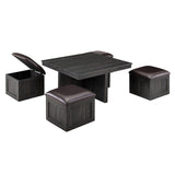 Coffee Table with 4 Storage Stools by Blak Hom