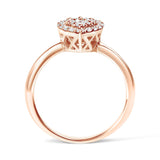 10K Rose Gold 3/8 Cttw Round-Cut Diamond Pear Promise Ring (I-J Color, I2-I3 Clarity) by Haus of Brilliance