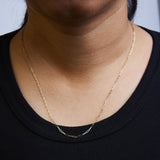 Unisex Solid 14K Gold 1.5mm Paperclip Chain Necklace - Choice of Length and Metal Color by Haus of Brilliance