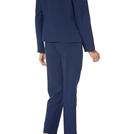 Le Suit Petite Stretch Crepe One Button Pantsuit by Curated Brands