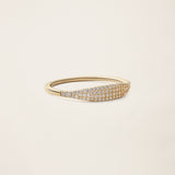 14k Solid Gold Diamond Micro Pavé Signet Ring by Italic