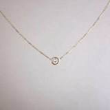 Bezel Setting 4mm (0.25ctw) Diamond Necklace by VicStoneNYC Fine Jewelry