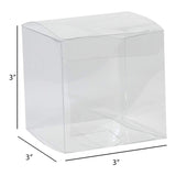 Clear Plastic Gift Boxes 3"X3"X3" 36 Pack by Hammont