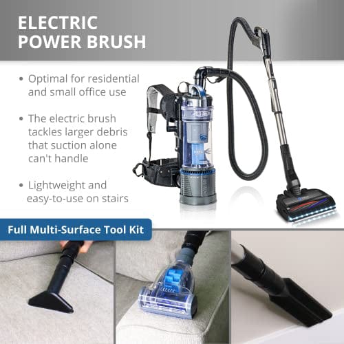 Demo Lightweight Prolux 2.0 Bagless Backpack Vacuum w/ Electric Powerhead by Prolux Cleaners