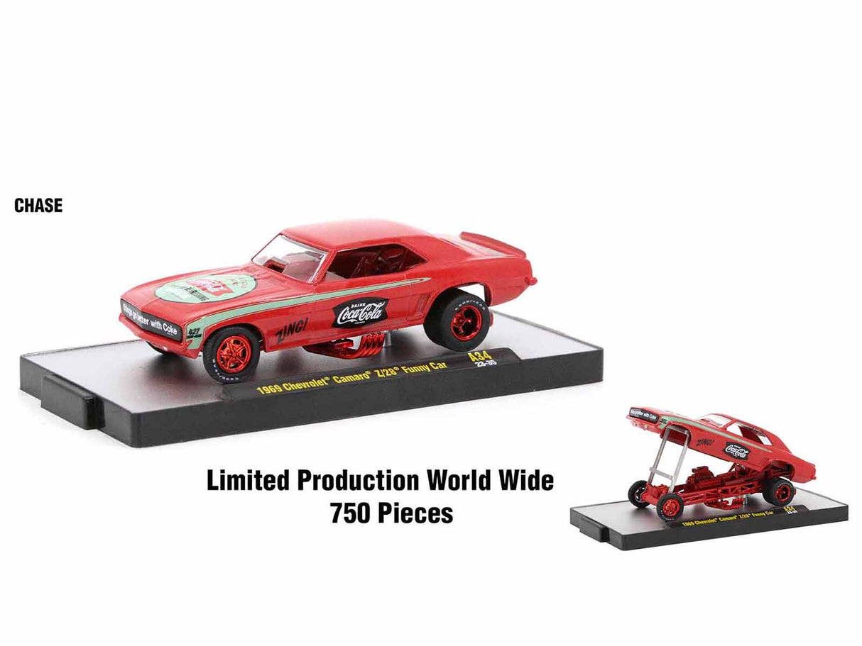 "Coca-Cola" Set of 3 pieces Release 34 Limited Edition to 10000 pieces Worldwide 1/64 Diecast Model Cars by M2 Machines