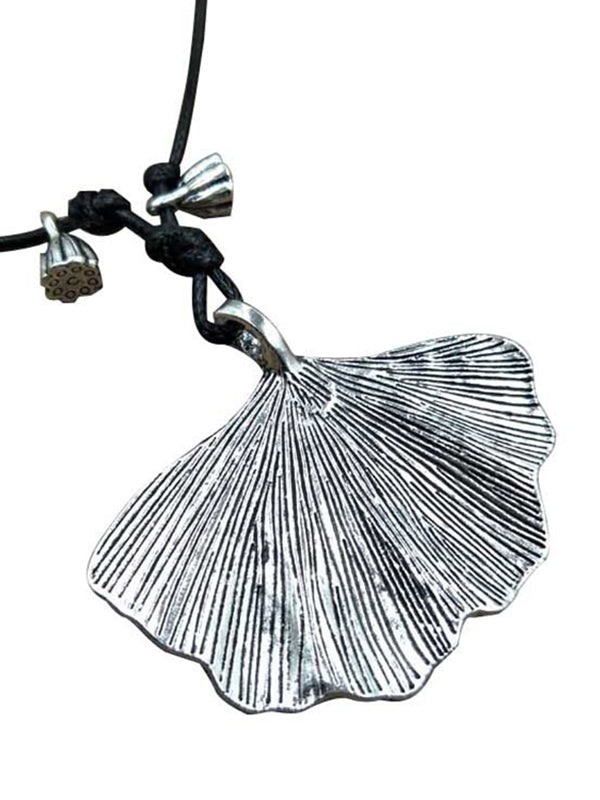 Artistic Retro Vintage Alloy Leaf  Necklace by migunica