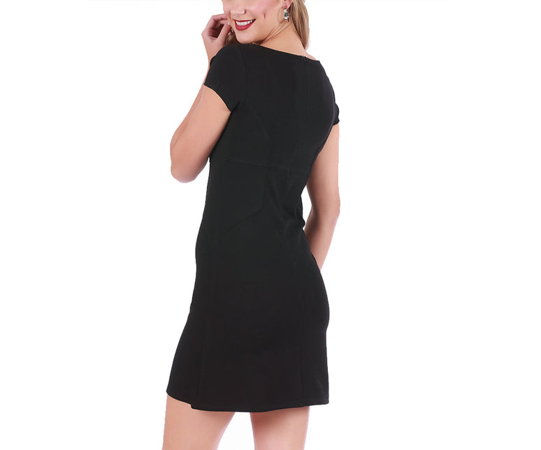 InstantFigure Short Dress with Cap Sleeve 16821D by InstantFigure INC