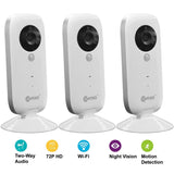 Contixo 720P HD WiFi Wireless Smart Home Video Security Camera with Two-Way Audio and Night Vision(3 pack, White) by Contixo