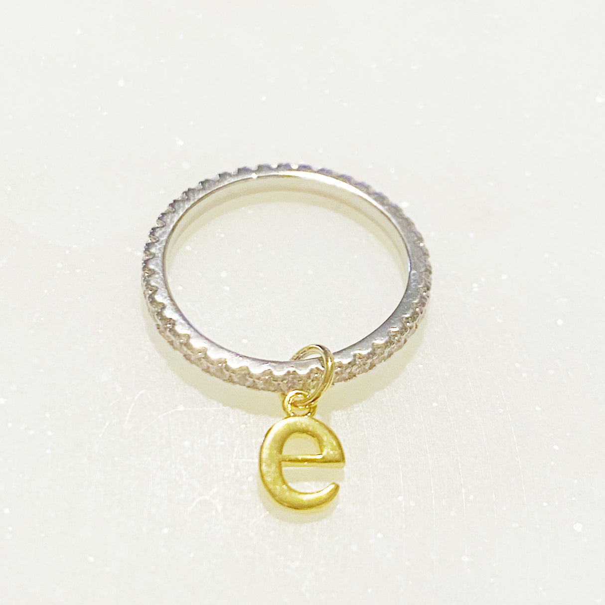 Dangle Initial Ring by Ellisonyoung.com