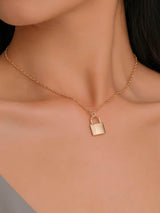 Simple Fashion Lock Necklace by migunica