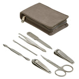 Leatherette Manicure Set, Grey 4.25" X 2.5" by Creative Gifts