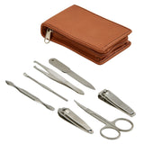 Leatherette Manicure Set, Caramel 4.25" X 2.5" by Creative Gifts