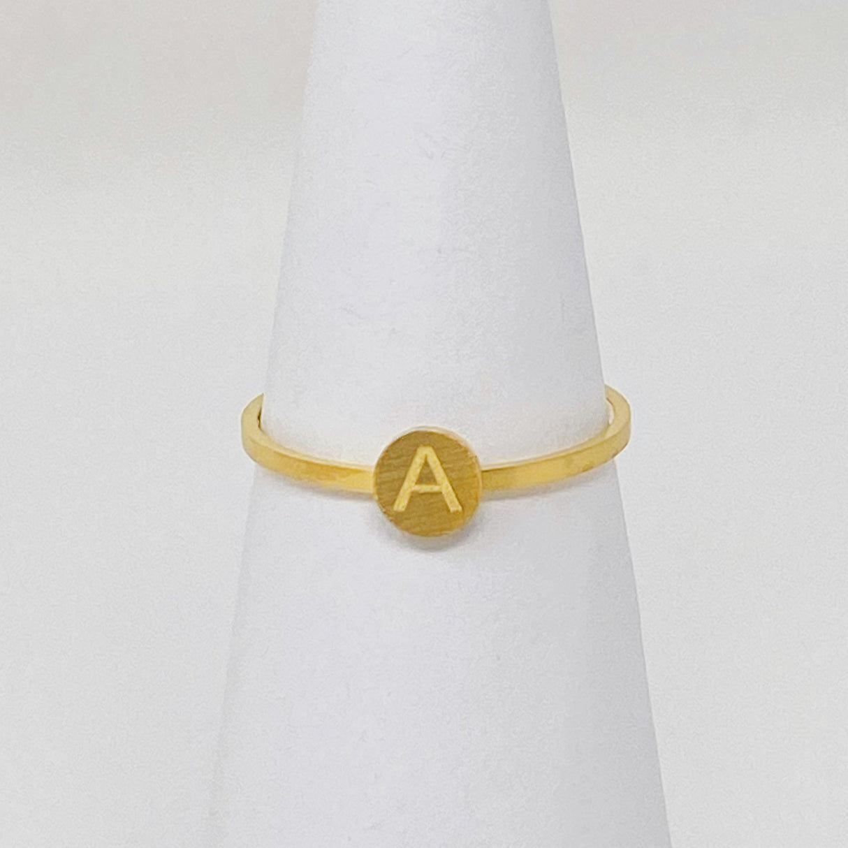 Tiny Initial Ring by Ellisonyoung.com