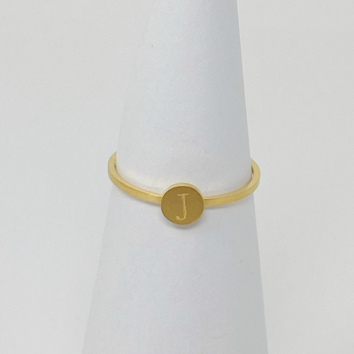 Tiny Initial Ring by Ellisonyoung.com