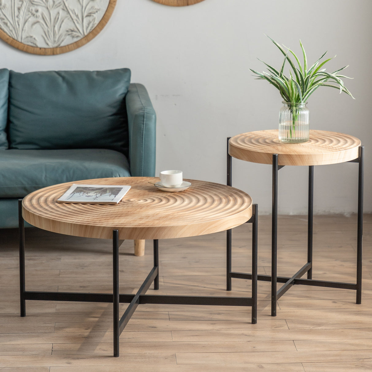 Modern Thread Design Round Coffee Table by Blak Hom