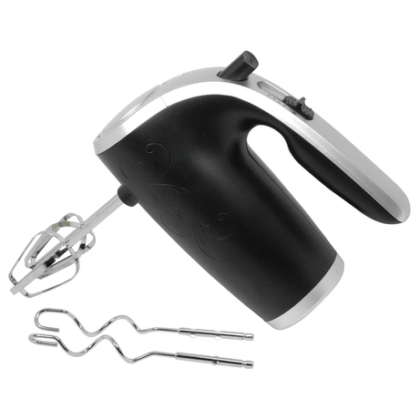 Better Chef 5-Speed 150W Hand Mixer with Silver Accents and Storage Clip by Jupiter Gear Home