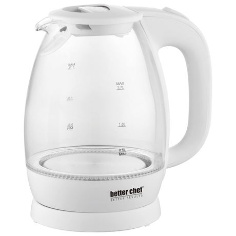 Better Chef 7-Cup Cordless Borosilicate Glass Electric Kettle with LED Light by Jupiter Gear Home