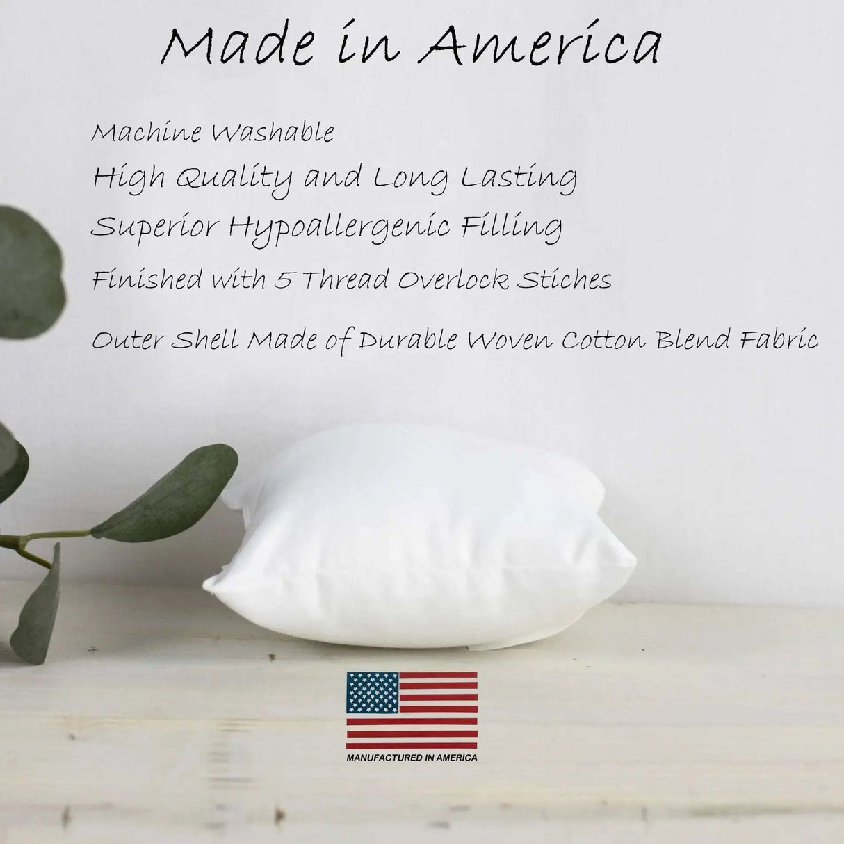 5x5 | Indoor Outdoor Hypoallergenic Polyester Pillow Insert | Quality Insert | Pillow Inners | Throw Pillow Insert | Square Pillow Inserts by UniikPillows