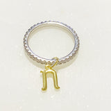 Dangle Initial Ring by Ellisonyoung.com