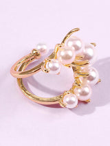 Adjustable Geometric Imitation Pearl Rings Accessories by migunica