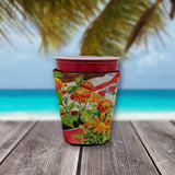 Flowers with a side of lemons Red Cup Beverage Insulator Hugger by Caroline's Treasures