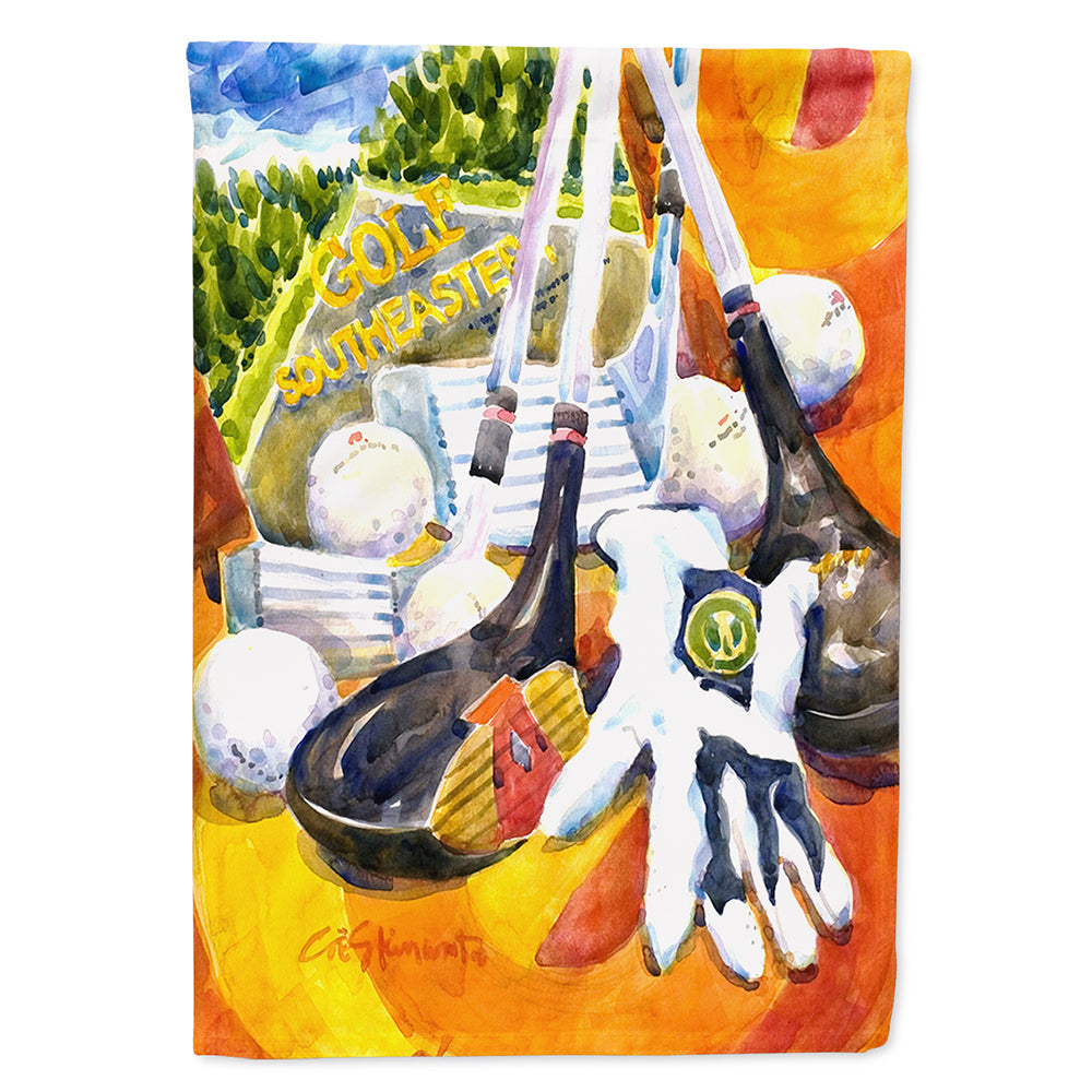 Southeastern Golf Clubs with glove and balls Flag Canvas House Size by Caroline's Treasures