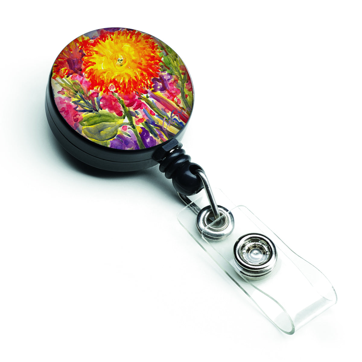 Flower - Aster Retractable Badge Reel 6077BR by Caroline's Treasures