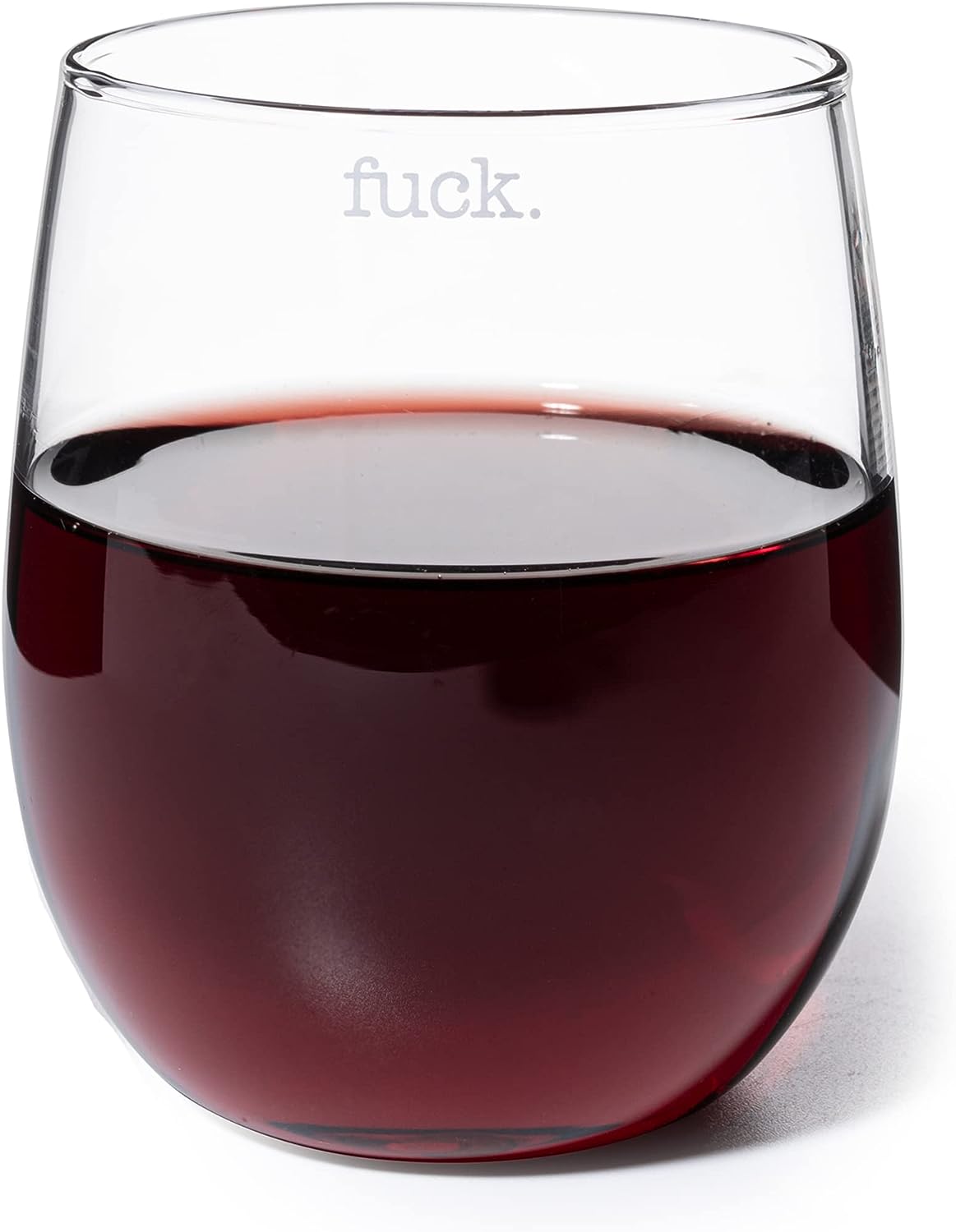 F*CK Wine Glass Single Set, Large 11 oz Glasses, Fuck Fucking Glass Unique Italian Style Tall Stemless for White & Red Wine, Water, Novelty Tumbler, Gifts, Comedy Beautiful Glassware (Stemless) by The Wine Savant