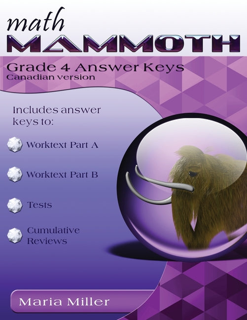 Math Mammoth Grade 4 Answer Keys, Canadian Version - Paperback by Books by splitShops