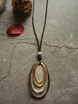 Multilayer Circle Long Necklace by migunica