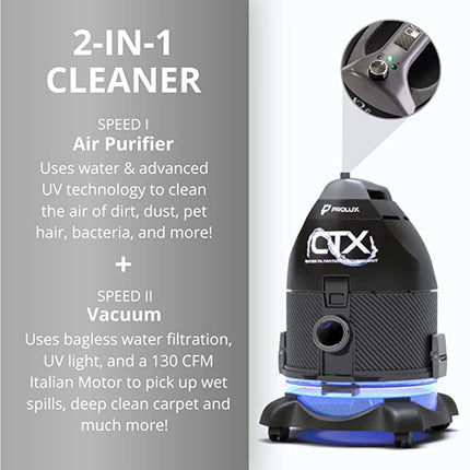 Prolux CTX PRO Water Filtration Bagless Canister Vacuum Cleaner by Prolux Cleaners